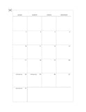 2017 UPstudio Planner Free December Month Layout Download, Page 1