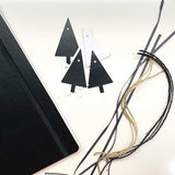 UPstudio Tree Shaped Gift Tags - Black Leather